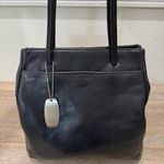 Nine West Vintage Black Leather Tote HandBag Shoulder Purse Bag Photo 3