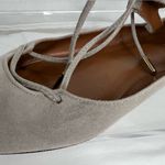 Aquazzura Firenze Flats in Grey Suede, Sz 39 1/2. Gray Photo 8