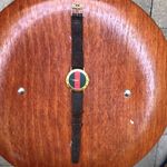 Gucci Unisex  3000M Iconic Wristwatch Gold Plated Orig Lizard Strap. NEW BATTERY! Photo 9