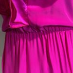 Amanda Uprichard  100% silk hot pink fuscia mini halter dress w/ ruffle - XS Photo 5