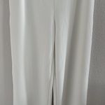Lulus White Wide Leg Side Slit Split Leg Pants Back Zip Lined Small Photo 4