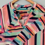 Tori Richard colorful geometric silk dress women’s size 6 discoteca Alecia Photo 9