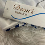 NWT Demi’s Nautical Strip Swimsuit Blue Size XL Photo 7