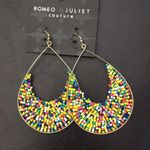 Romeo + Juliet Couture Romeo & Juliet Multi-Color Beaded Earrings Oval Photo 0