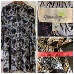 Porridge Women's Floral Print Long Sleeve Dress Small‎ Button Down Oversized Black Photo 14