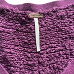 Free People  Chunky Knit Eggplant Sweater Size XS Photo 5
