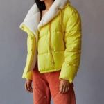 BDG NWT Urban Outfitters Marlow Puffer Jacket Yellow Shawl Collar Yellow sz S Photo 1