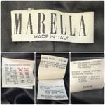 Vintage MARELLA ITALY Wool Angora Shawl Hooded Collar Coat Jacket Size 10 Black Photo 14