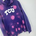 Nike TCU Horned Frogs University Custom Bleach Splatter Hoodie Size Large Photo 2