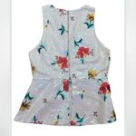Endless Rose Sequin Embroidered Floral Peplum Tank Top Sleeveless Blouse Small Photo 7