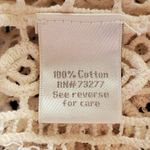 LC Lauren Conrad Cream Sleeveless Open Crochet Top L Photo 7