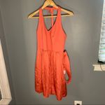 WHITE by Vera wang coral bow back halter dress Pink Size 8 Photo 2