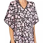 Kate Spade New York Pink Black Spade Clover Hearts Caftan Cover Up Size XS/S Photo 2