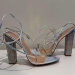 Simmi London Brand new  Shimmering Strappy Heels with Rhinestone Block Heel Photo 0