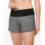 Lululemon Run Times Short II 4" Heather Lux Black Grey Shorts Womens 4 Photo 8