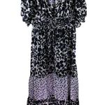 LOVE, WHIT by Whitney Port Black Floral Puff Sleeve Dress Size XL Photo 3