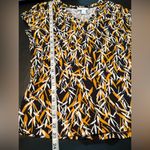 Liz Claiborne  Brown Short Sleeve Fitted Blouse size Small NWT Photo 11