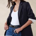 Banana Republic Classic fit Italian Wool Blend Blazer Black Womens size 2 NWT Photo 11