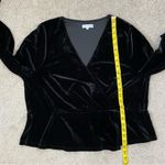 Good American  Velvet Wrap Top Black 6 equals 3XL Photo 7