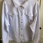 White Jacket with Rhinestone Detail Size 2X Photo 0