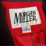 Vintage 80s 90s Morgan Miller Red & Black Blazer Shoulder Pads Gold Buttons sz M Size M Photo 9