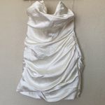 House Of CB  'Emanuela' Ivory white Draped Ruched Mini Dress NWOT size L‎ Photo 5