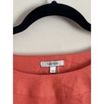 Tyler Boe Womens Medium Tunic Top Coral Orange Linen Coastal Quiet Luxury Beach Photo 2