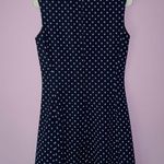VTG A Line Dress S Blue w White Polka Dot Photo 4
