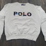 Ralph Lauren POLO  Signature Rainbow Logo Fleece Pullover Sweatshirt Size Small Photo 1