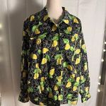 Laura Ashley  Lemon and Leaf Print Shirt Jacket Photo 0