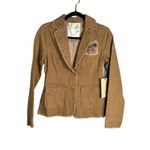 Lovestitch NWT ‎ Boho Embroidered Blazer Jacket Tan Small Photo 0