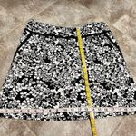 Liz Claiborne Liz Golf Skort Cotton Poly Spandex Size 6 Black White Floral Stretch Mid Rise Photo 2