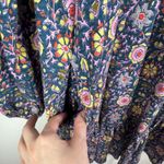 Boden Floral Mini Dress Size 12 Multicolor Boho‎ Cottagecore Modest Fall Prairie Blue Photo 3