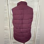 A New Day Women's Burgundy/Navy Check Insulated Puffer Vest-Large Photo 1