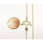 Boutique Flying Swallow Necklace | Yellow Gold Gold Plated 925 Sterling Silver Photo 7