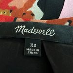 Madewell Black Floral Tie Back Pleated 3/4 Balloon Sleeve Tunic Blouse Top Sz XS Photo 6