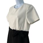 Kate Spade Ivory Black Colorblock Bow Fit and Flare Dress Size 6 Preppy Classic Photo 9
