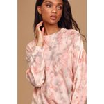 Lulus Hang Loose Multi Tie Dyed Mini Sweatshirt Dress Photo 3