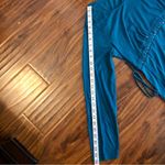 Two Hearts Maternity Women’s Blouse in Turquoise with a Ruffle Design Size Large Blue Photo 7