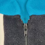 Vanity Fair VTG House Coat Womens 42 Blue Velour Stripe Thick Warm Zip Up Robe Photo 13