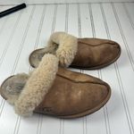 UGG  Disquette Chestnut Suede Shearling Unisex Men’s Women’s Slippers Size 8.5 Photo 3