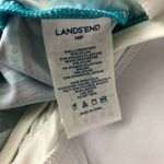 Lands' End  Tankini Top Long Dress Underwire Adjustable Strap Striped Blue 16P Photo 2