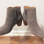 Lucky Brand LP Petre Gray Perforated Leather Ankle Booties Womens Size 9… Photo 1