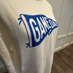 NWT Oat New York Cream Sweater with Blue Graphic | the perfect fall game day Size M Photo 3