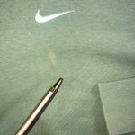 Nike Sweatshirt Women Small Oversized Center Swoosh Logo Pullover Bleached Photo 14