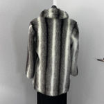 Vintage 90s Hud Black White & Gray Faux Fur Coat Photo 1