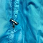 Chico's Chico’s Zenergy Robins Egg Blue Snap Front Hooded Windbreaker w Pockets Size 2/L Photo 7