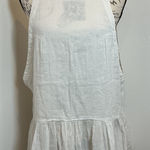 Free People  White Gauze Peplum Tunic Top Size M Photo 0