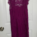 Free People  Magenta Lace Mini‎ Dress Romantic Boho Evening Cocktail Party medium Photo 0