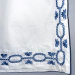 Foxiedox New Embroidered Cropped Pants Spellgirl Culottes White Blue Size Medium Photo 8